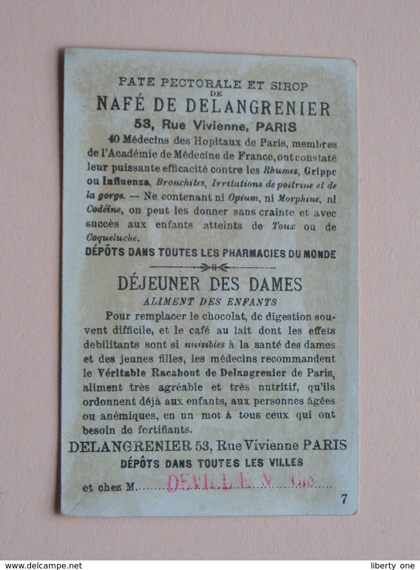 Epicerie PAYAN - DEVILLE ( Nafé De DELANGRENIER ) Rue Vivienne Paris ( Voir Photo ) ! - Werbung