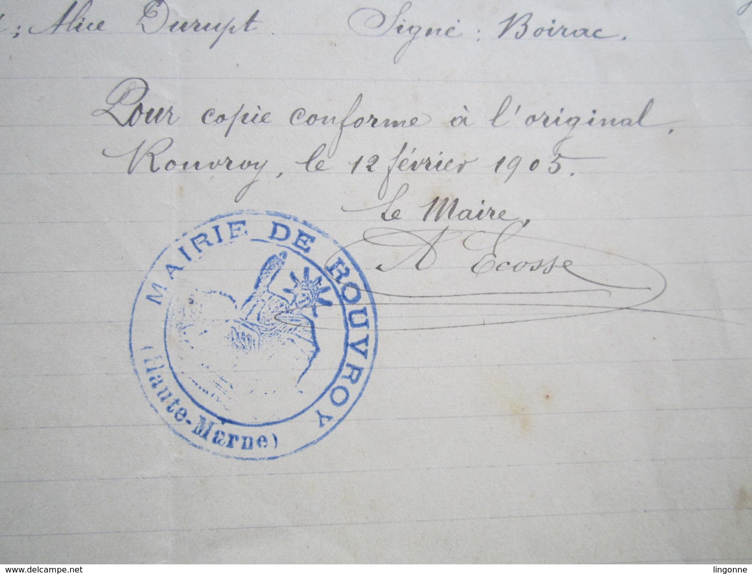 1905 ROUVROY BREVET De Capacité Pour L'enseignement Primaire INSTITUTRICES Brevet élémentaire. DURUPT 1888 Nogent (52) - Diplômes & Bulletins Scolaires