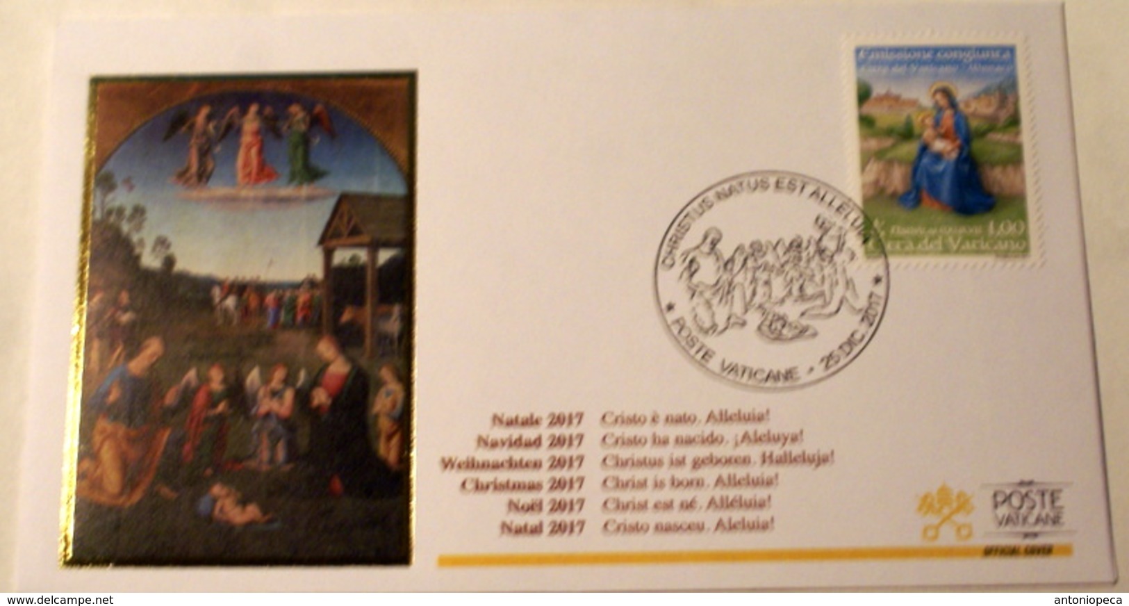 VATICANO, NOEL, NATALE, CHRISTMAS,   2017, LE 2 PV 92A E 92B, FDC - Briefe U. Dokumente