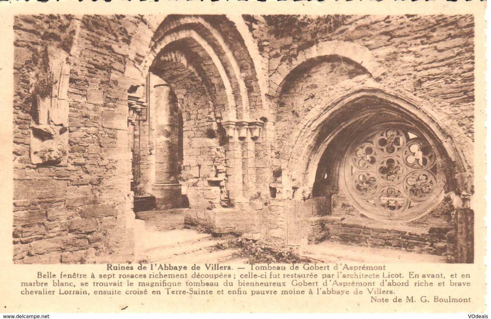Villers-la-Ville - CPA - Ruine De L'abbaye De Villers - Tombeau De Gobert D'Aspremont - Villers-la-Ville