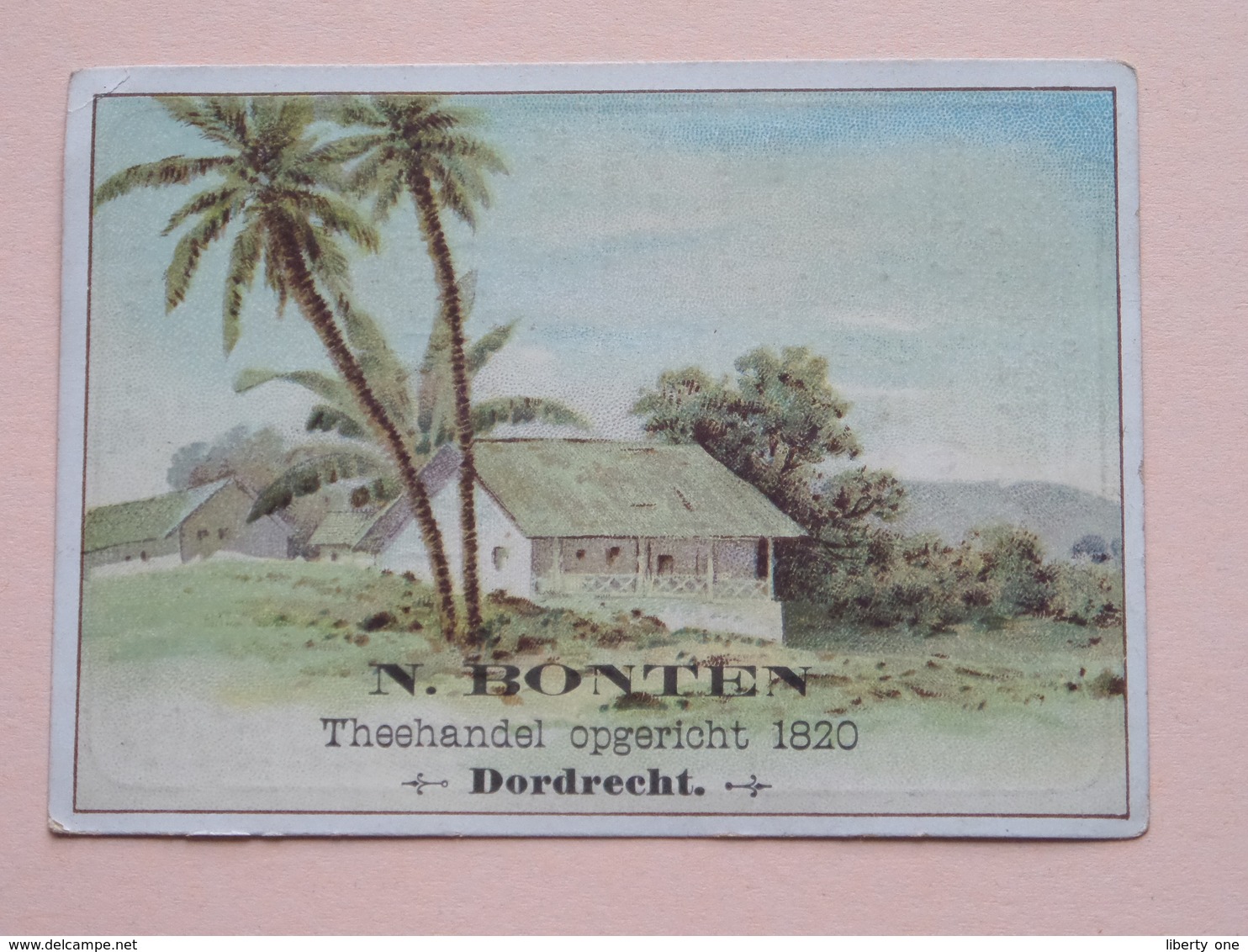 N. BONTEN Theehandel Opgericht 1820 DORDRECHT ( Chromo / Prent - Zie Foto's Voor Detail ) ! - Publicités