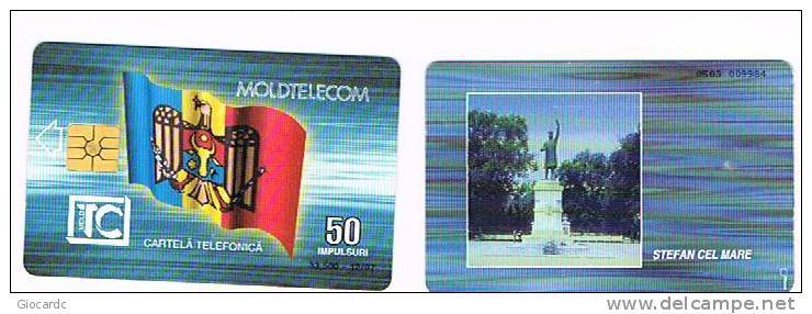 MOLDAVIA (MOLDOVA)   - MOLDTELECOM  CHIP   - 1997 STEFAN CEL MARE  50 UNITA' 12.97   - USATA (USED)  - RIF. 1552 - Moldova