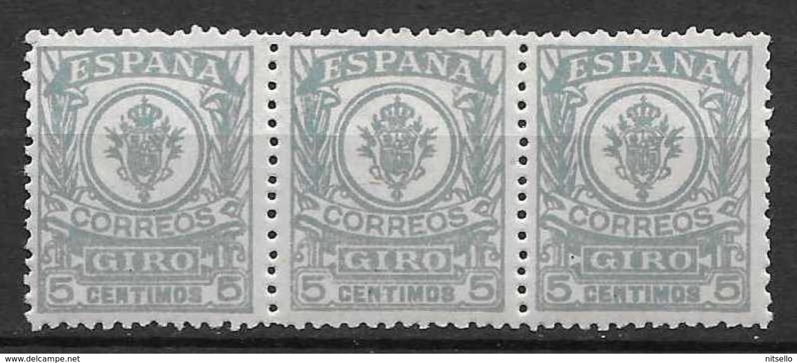 LOTE 1891 D  ///  (C025) ESPAÑA GIRO  EDIFIL Nº 1  BLOQ 3 **MNH - Fiscaux
