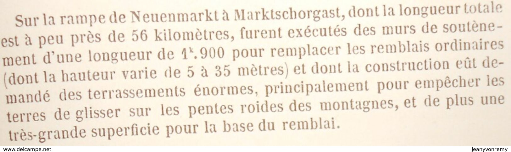 Plan D'un Remblai Viaduc De Neuenmarkt à Marktschorgast. Chemin De Fer Du Nord De La Bavière. 1858 - Obras Públicas