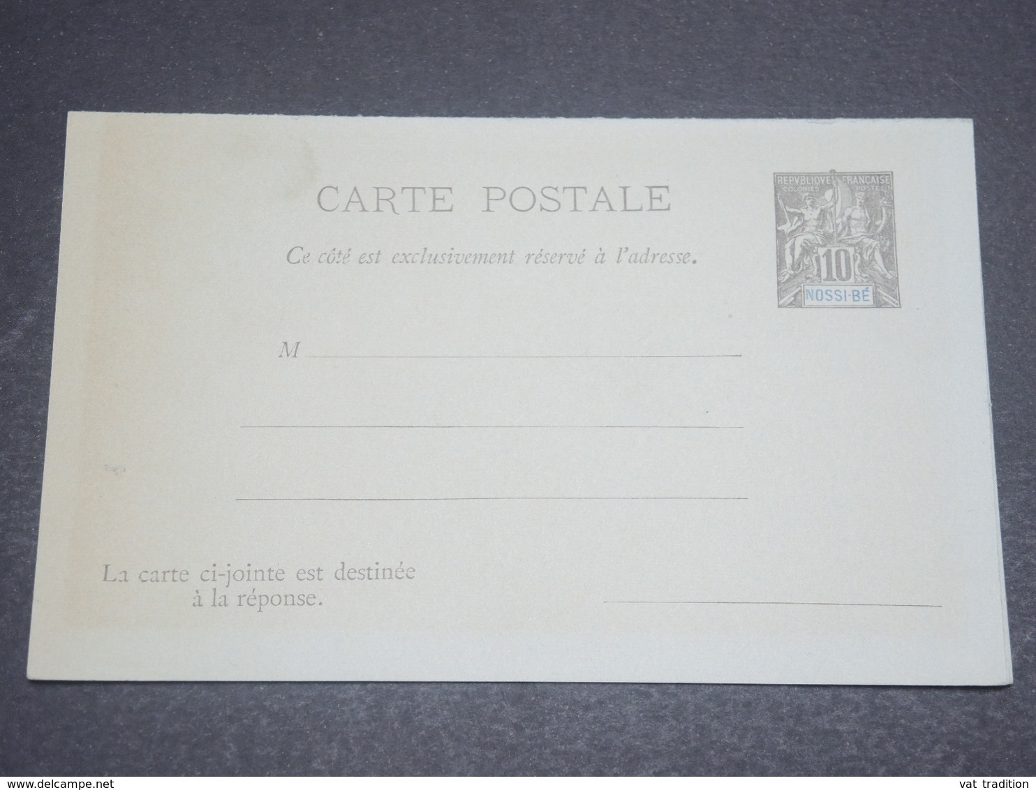 NOSSI-BE - Entier Postal + Réponse Non Voyagé - L 12059 - Cartas & Documentos