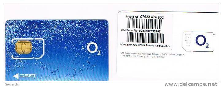 MALDIVE (MALDIVES)   - O2 (GSM SIM) - O 2 FOR USE IN MALDIVES   - MINT  -  RIF. 1604 - Maldives