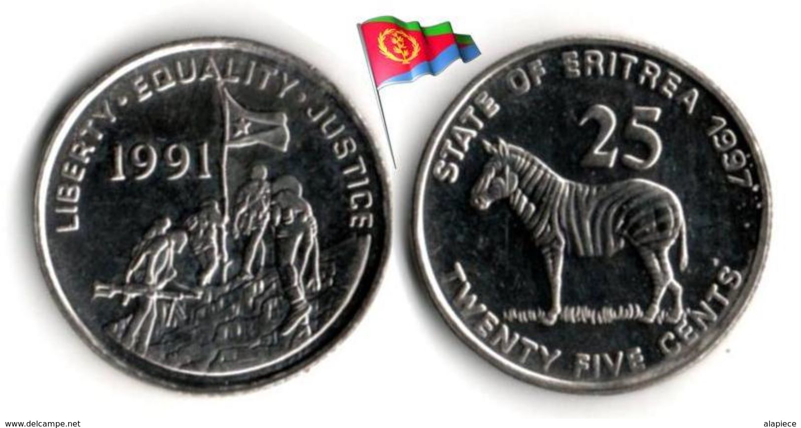 Erythrée - 25 Cents 1997 (UNC) - Eritrea