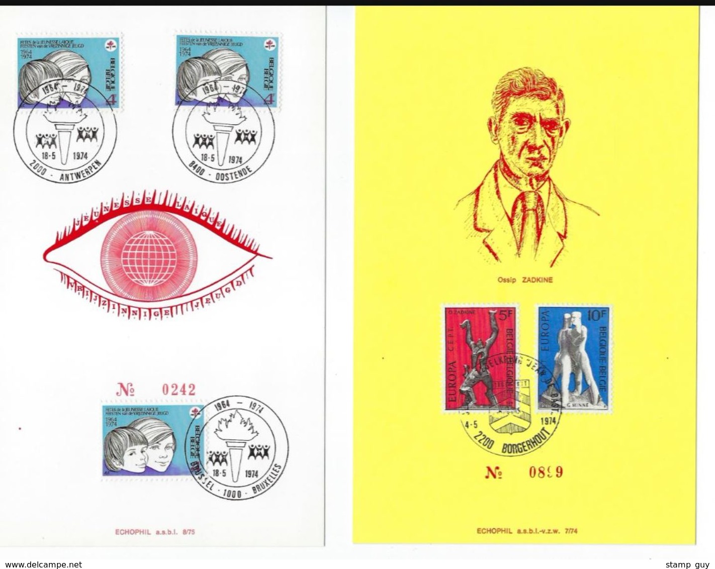 Mooi lot HERDENKINGSKAARTEN , MAXIMUMKAARTEN , FDC enz.. tussen 1965 en 1975 ; zie alle scans ! LOT 142