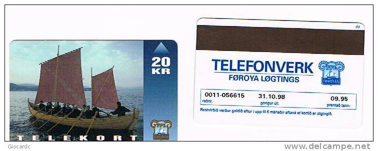 FAROER - FAROESE TELECOM - 1995 SHIP: SEKSARINGUR-    USED    RIF. 588 - Boats