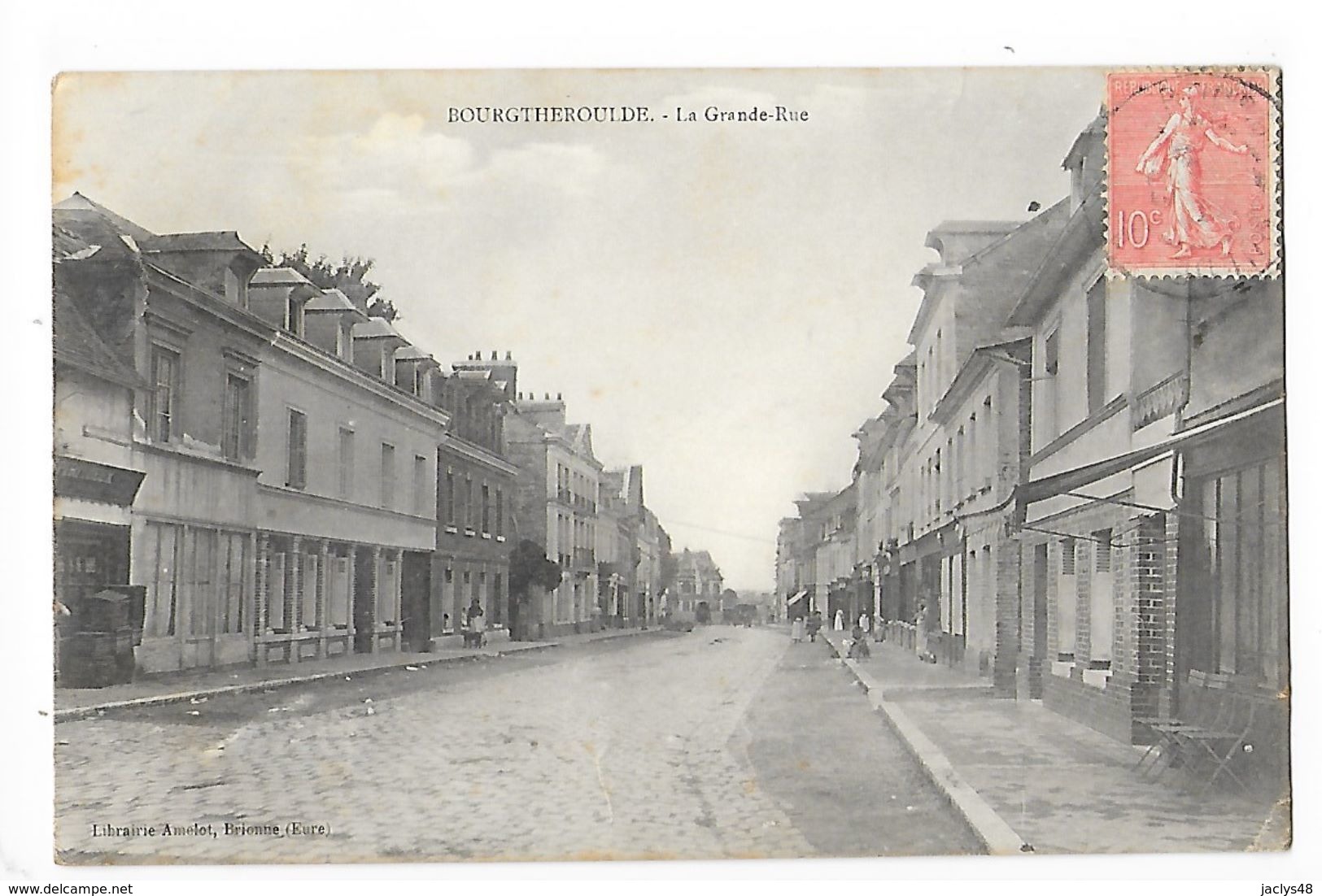 BOURGTHEROULDE  (cpa 27)  La Grande Rue -    - L 1 - Bourgtheroulde