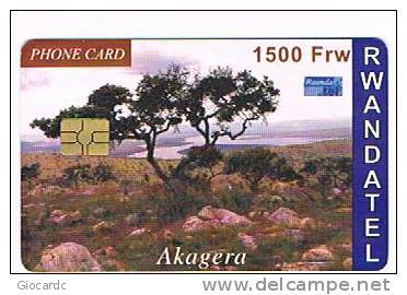 RWANDA  -   RWANDATEL (CHIP) -  AKAGERA      - USED  -  RIF. 831 - Rwanda