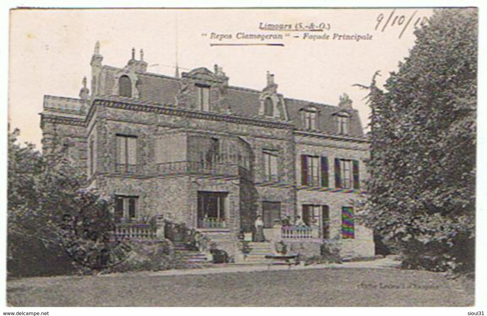 91.......LIMOURS   REPOS   CLAMAGERAN      FACADE  PRINCIPALE      1910 SUPER ETAT - Limours