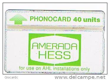 GRAN BRETAGNA (UNITED KINGDOM) - OIL RIGS L&G - AMERADA HESS: USE ON AHL INSTALLATIONS ONLY (CODE 428K) -USED-RIF.6983 - Erdöl