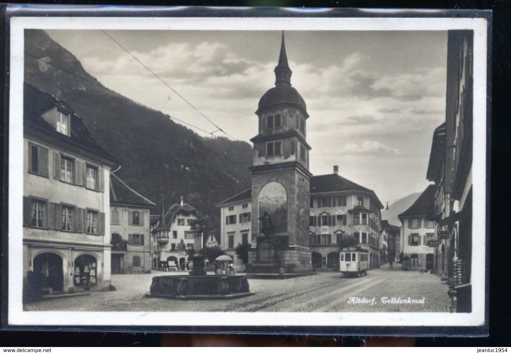 ALTORF TELLEDENKMAL   LE TRAM PHOTO CARTE - Autres & Non Classés