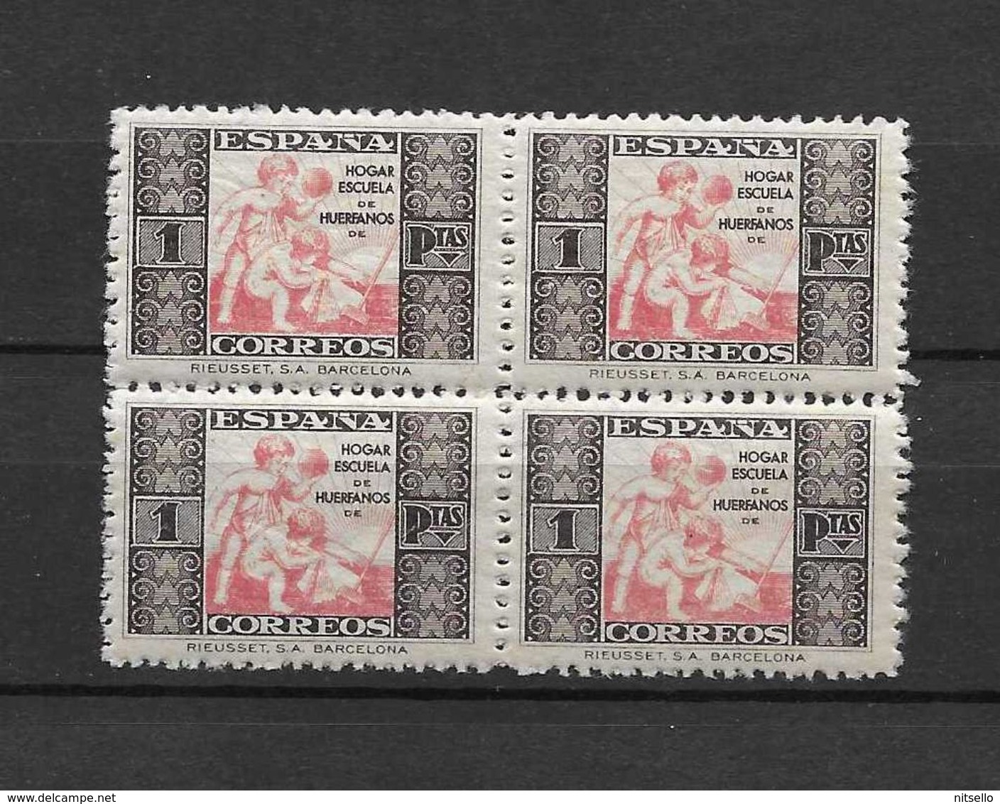 LOTE 1892 D  ///  (C080)  ESPAÑA  BENEFICENCIA   EDIFIL Nº: 6   BLOQ DE 4 **MNH - Wohlfahrtsmarken