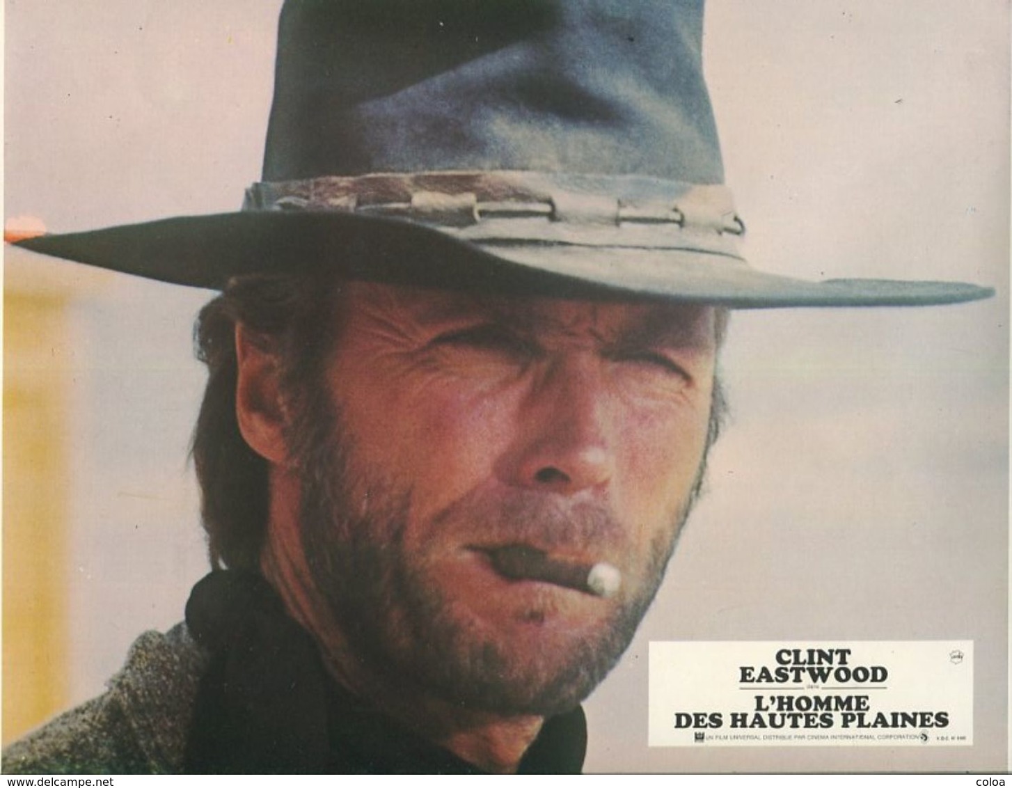 Western Clint Eastwood L'Homme Des Hautes Plaines Affiche Photographies D'exploitation - Publicidad