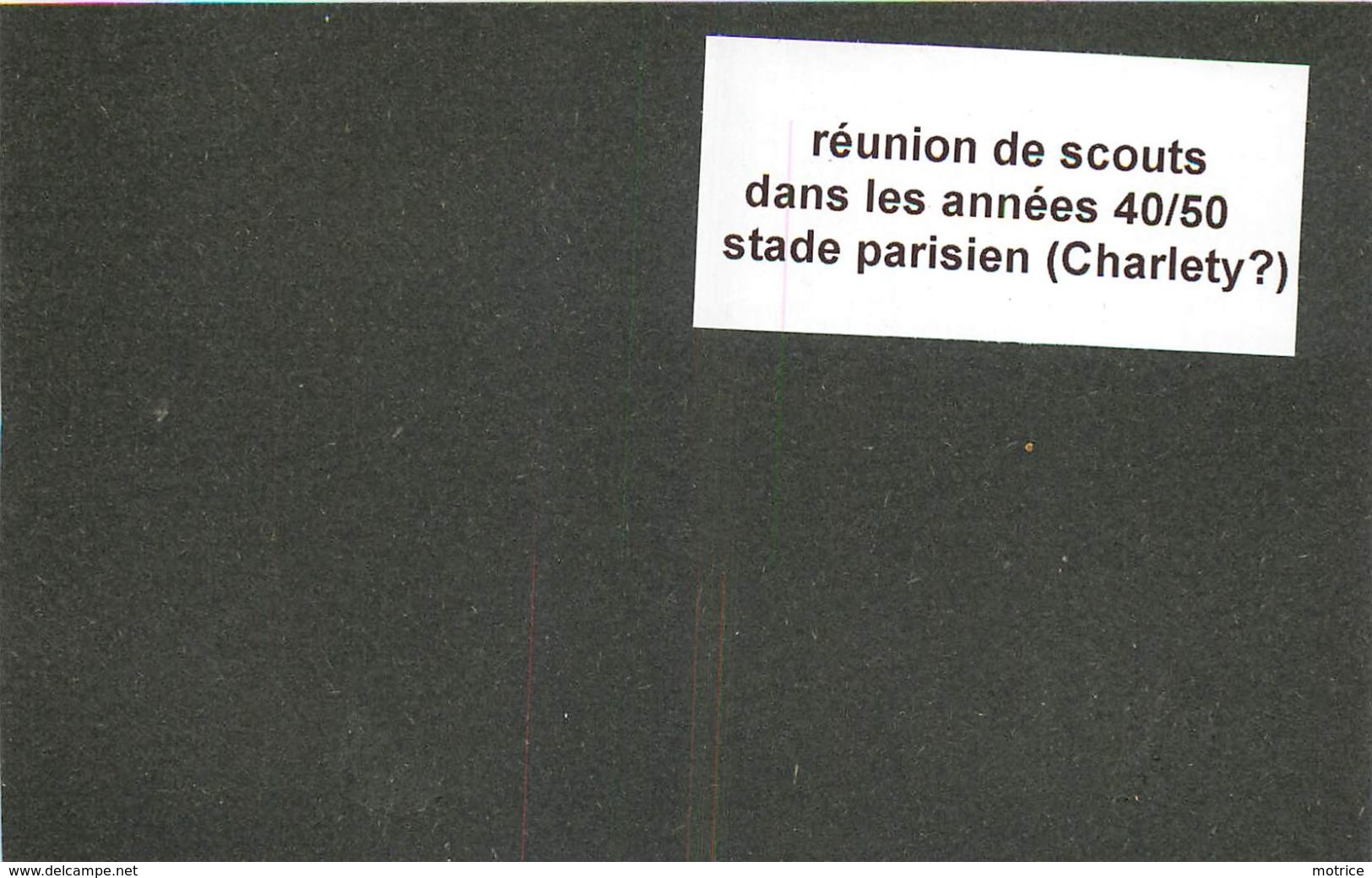 SCOUTS(réunion) - Vélodrome De La Croix De Berny? (photo Format 8,8cmx6,2cm Montée Sur Un Support Format Carte Ancienne) - Scoutisme