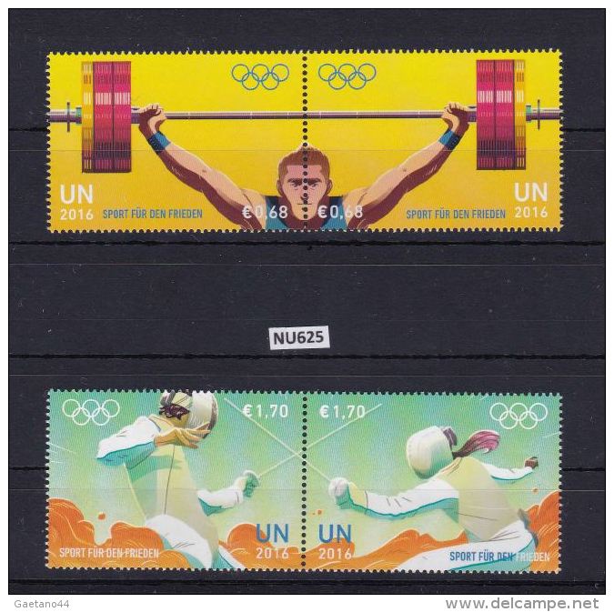 ONU VIENNA 2016: Serie Di 4 Valori In Coppia MNH/**  "Giochi Olimpici Rio De Janeiro" - Nuovi