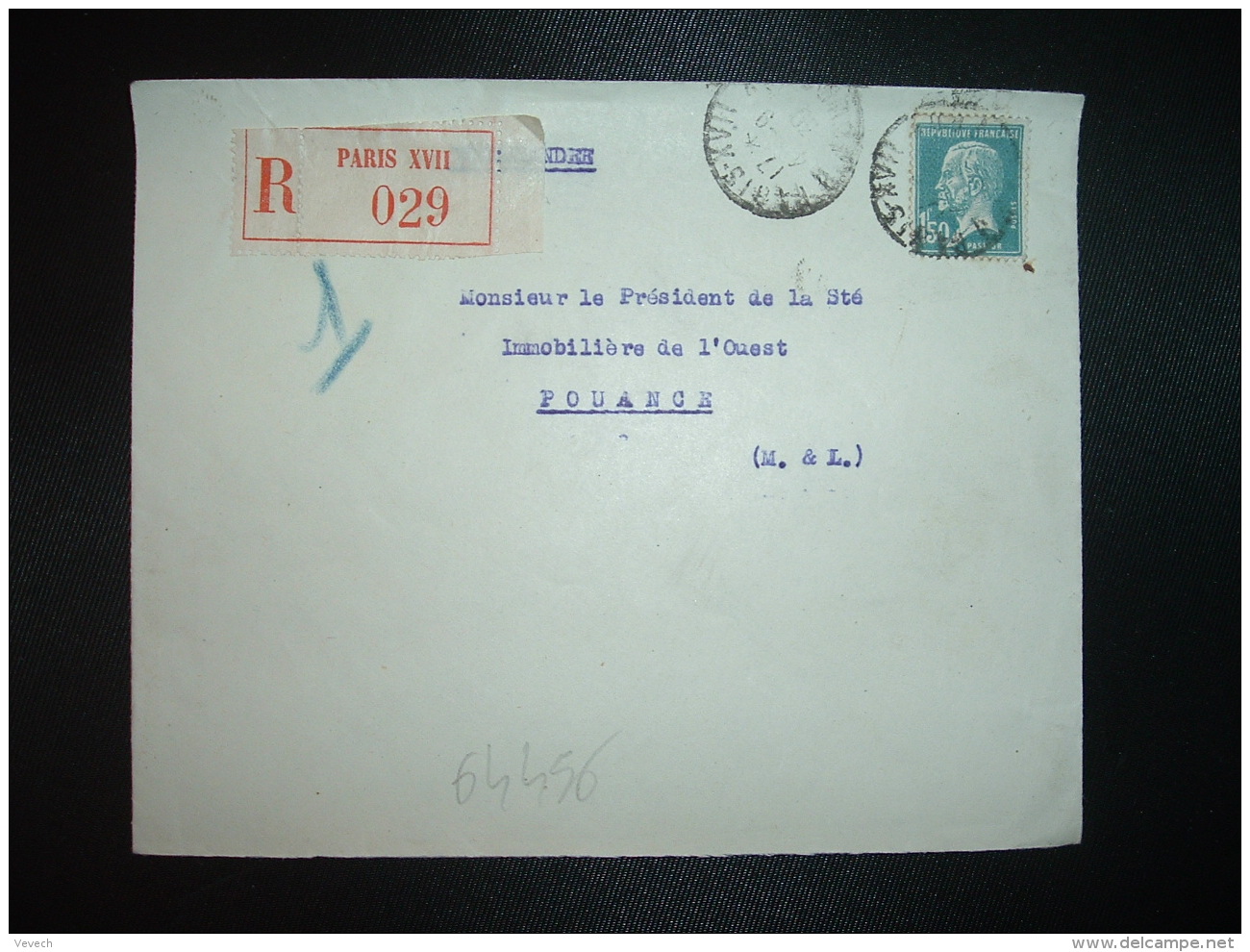 LR TP PASTEUR 1F50 OBL.4-9-30 PARIS XVII - Postal Rates