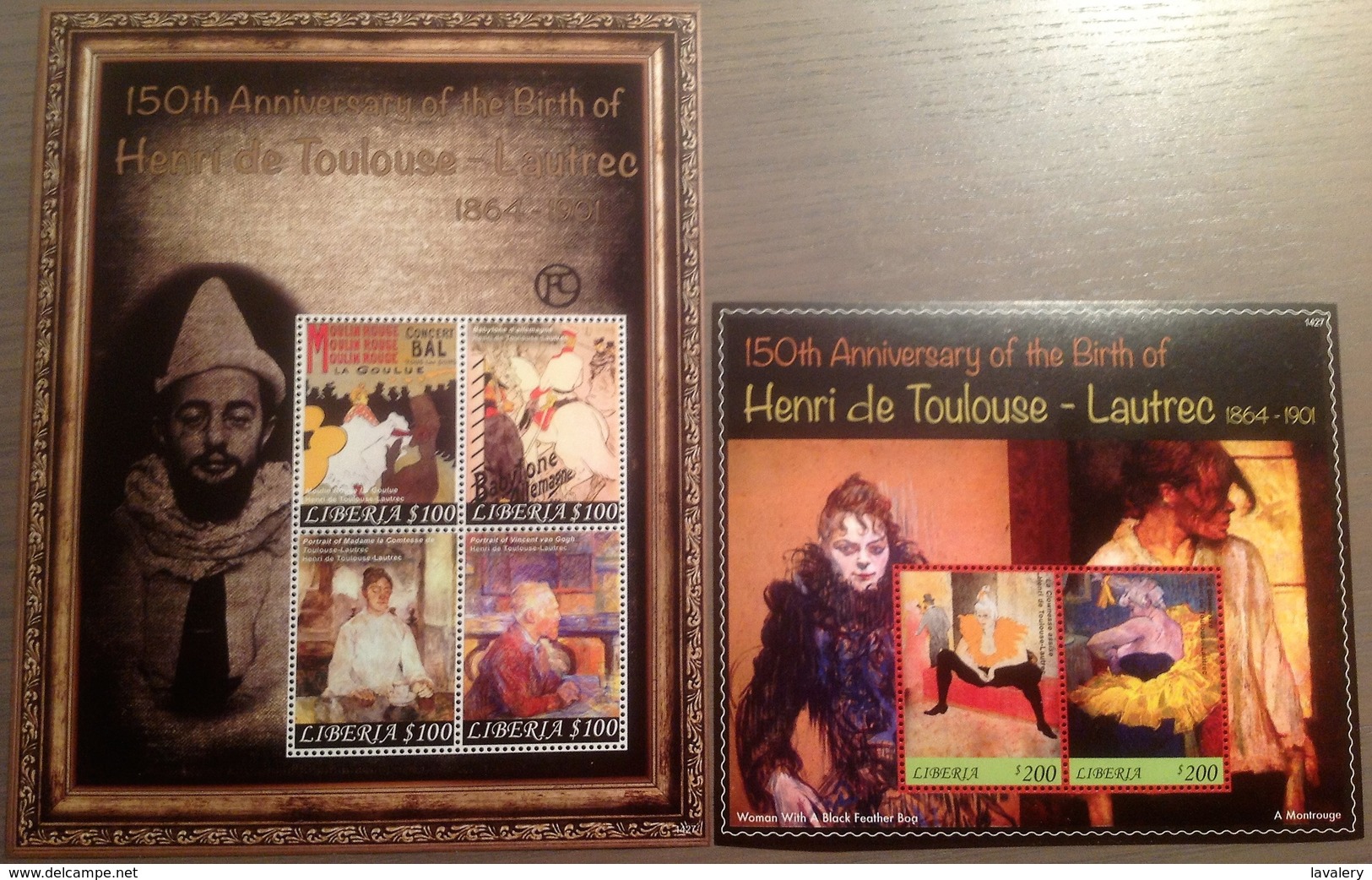 LIBERIA 2014 Toulouse-Lautrec Paintings Art MNH - Other & Unclassified