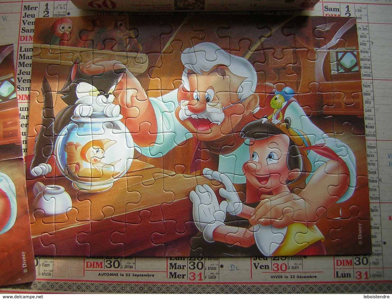 PUZZLE 60 PIECES  26 X 36 CM PINOCCHIO EN FAMILLE  JEUX NATHAN 1995 DISNEY CLASSIC - Puzzles