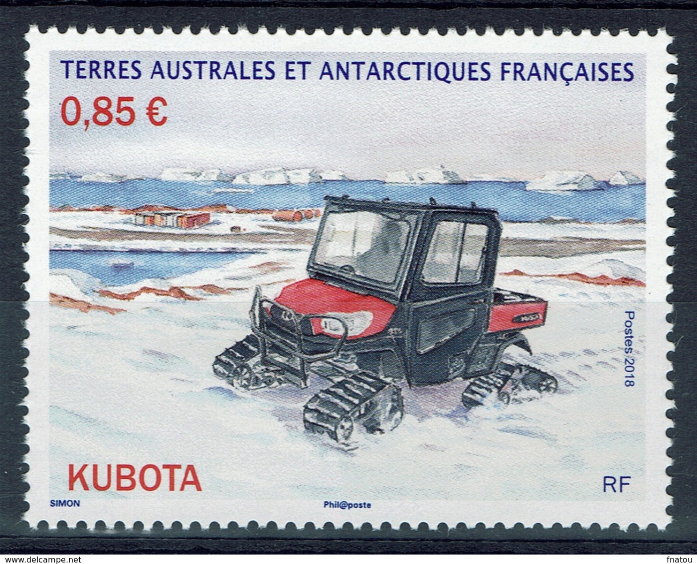 French Antarctic (FSAT), KUBOTA, 2018, MNH VF - Unused Stamps