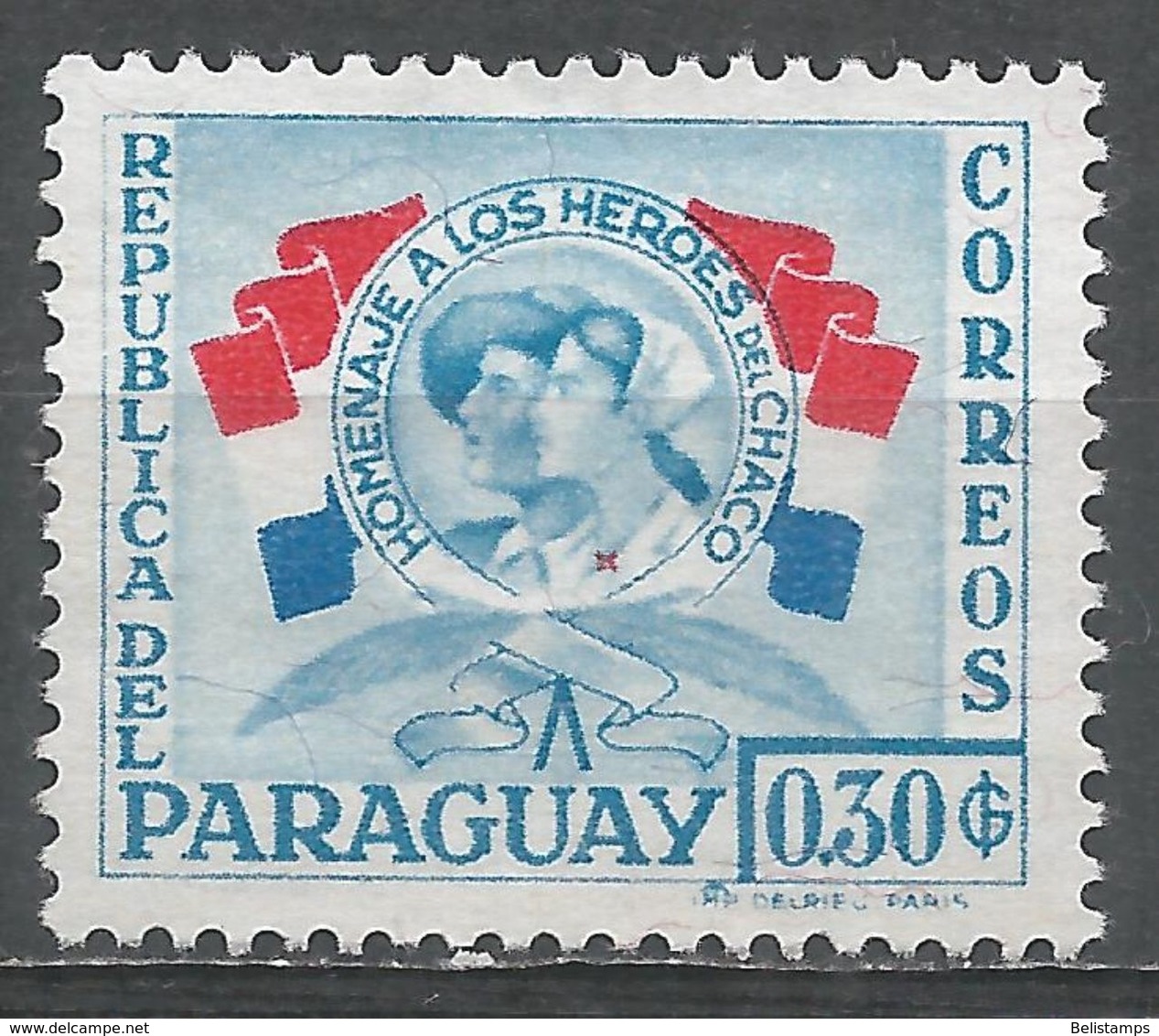 Paraguay 1957. Scott #513 (M) Nurse And Soldier - Paraguay