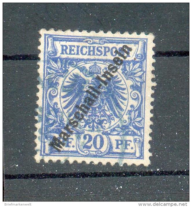 Marshall-I. 4I BLAUER STEMPEL Gest. 200++EUR (F8816 - Marshall-Inseln