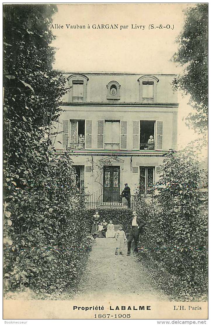 93 LIVRY GARGAN Allée Vauban Propriété LABALME  Brossier Tableur à PARIS,  OS &amp; IVOIRE Voir SCANS - Livry Gargan