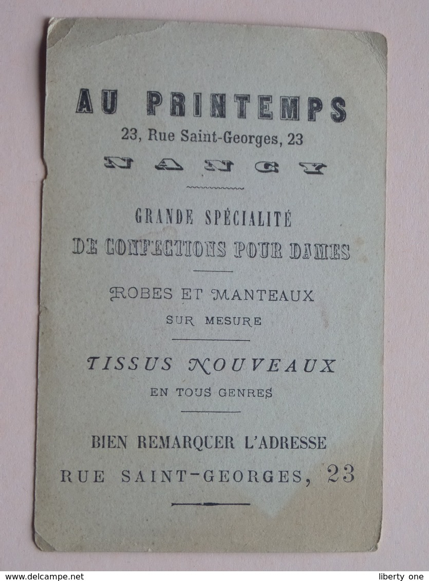 AU PRINTEMPS Rue Saint-Georges 23 NANCY ( Où Est Donc Ma Compagnie ? Cherchez, Mon Cap'taine ! / Voir Photo ) ! - Werbung