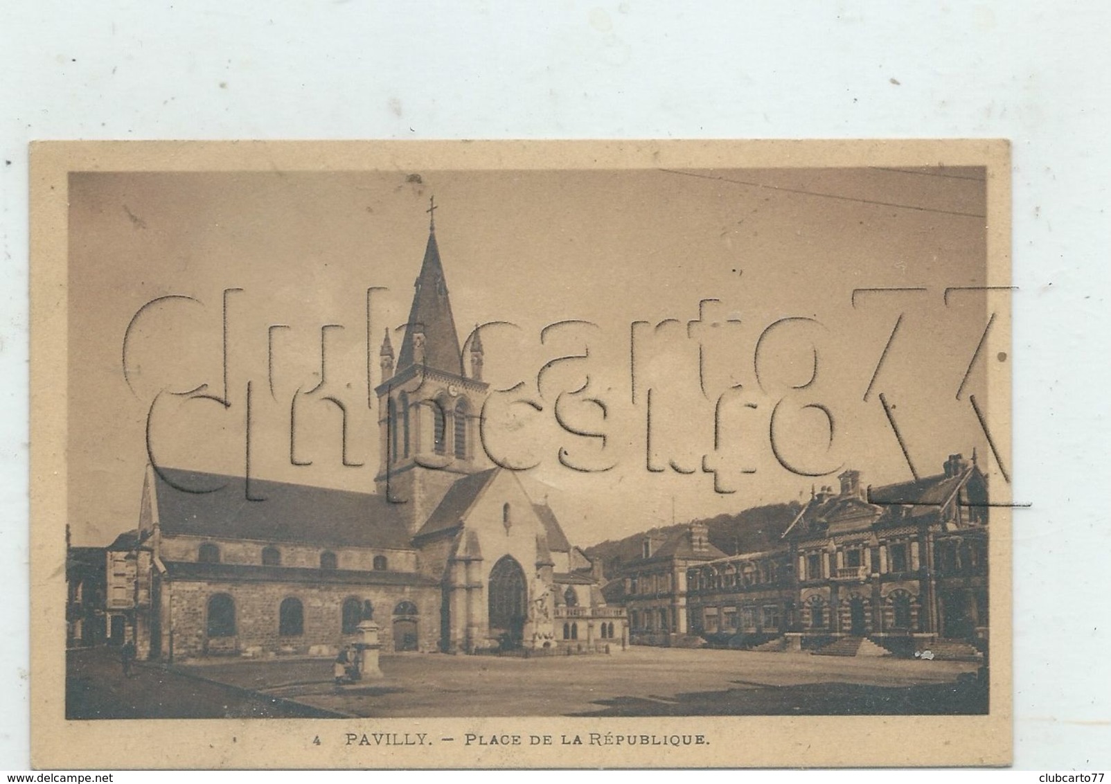 Pavilly (76) : L'église Prise De La Place De La République En 1931 (animé) PF - Pavilly