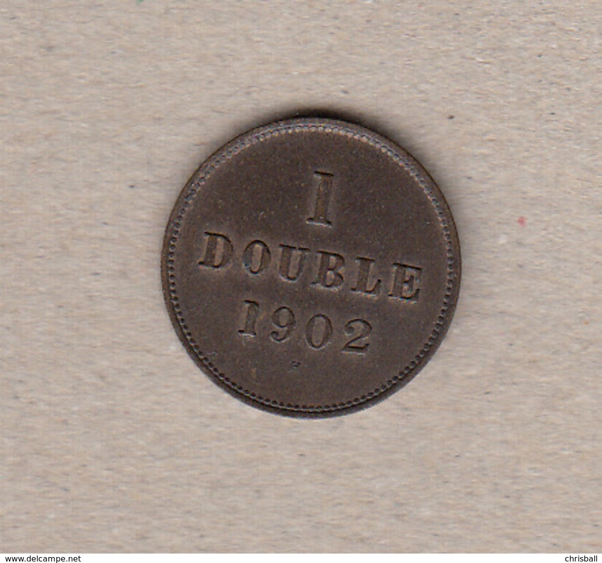 Guernsey Coin 1 Double 1902 - Guernsey