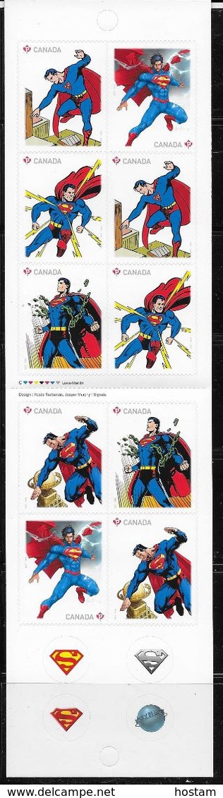 CANADA 2013, 2683aiv, SUPERMAN 75th,  MNH  #5,  Bk #559 - Carnets Complets