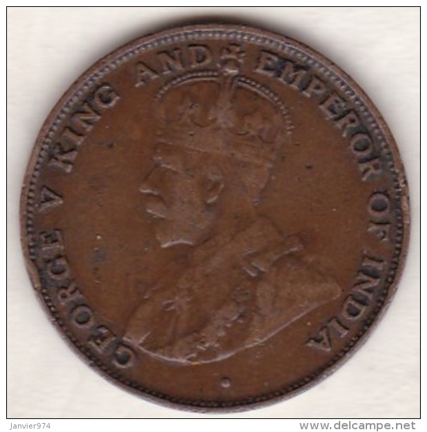 Hong Kong . 1 Cent 1923 .George V. Bronze .  KM# 16 - Hong Kong