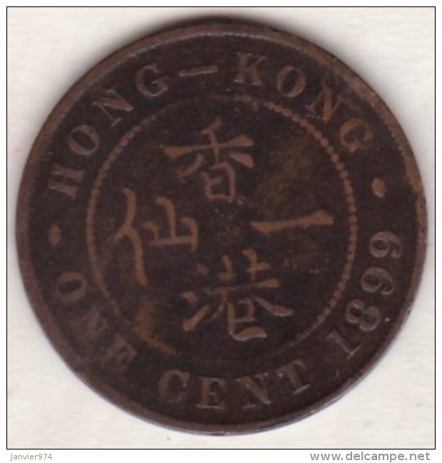 Hong Kong . 1 Cent 1899 . Victoria. Bronze .  KM# 4.3 - Hongkong