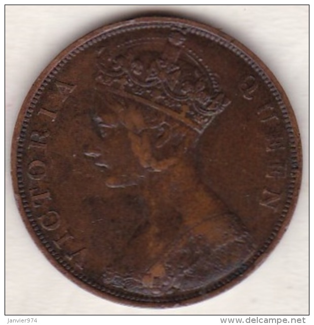 Hong Kong . 1 Cent 1877. Victoria. Bronze .  KM# 4.1 - Hongkong