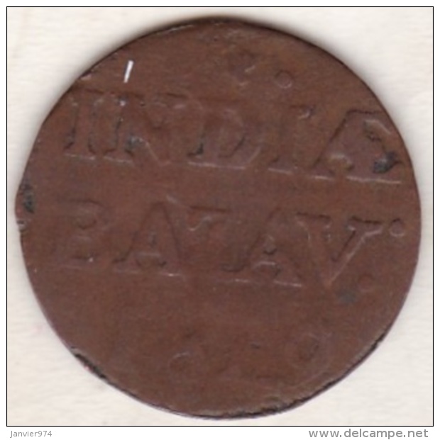 SUMATRA, Netherlands East Indies .1/2 Stuiver 1819 G  , Copper, KM# 283 - Indonesien