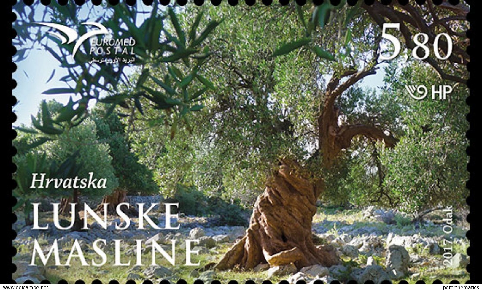 CROATIA, 2017, MNH, JOINT ISSUE, EUROMED ,TREES, OLIVE TREES,1v - Alberi