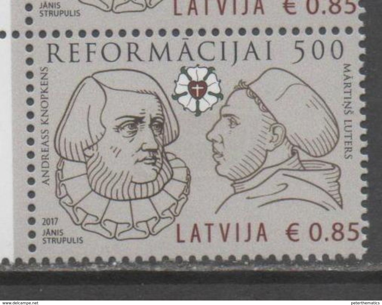 LATVIA , 2017, MNH, CHRISTIANITY, REFORMATION, LUTHER, 1v - Christianity