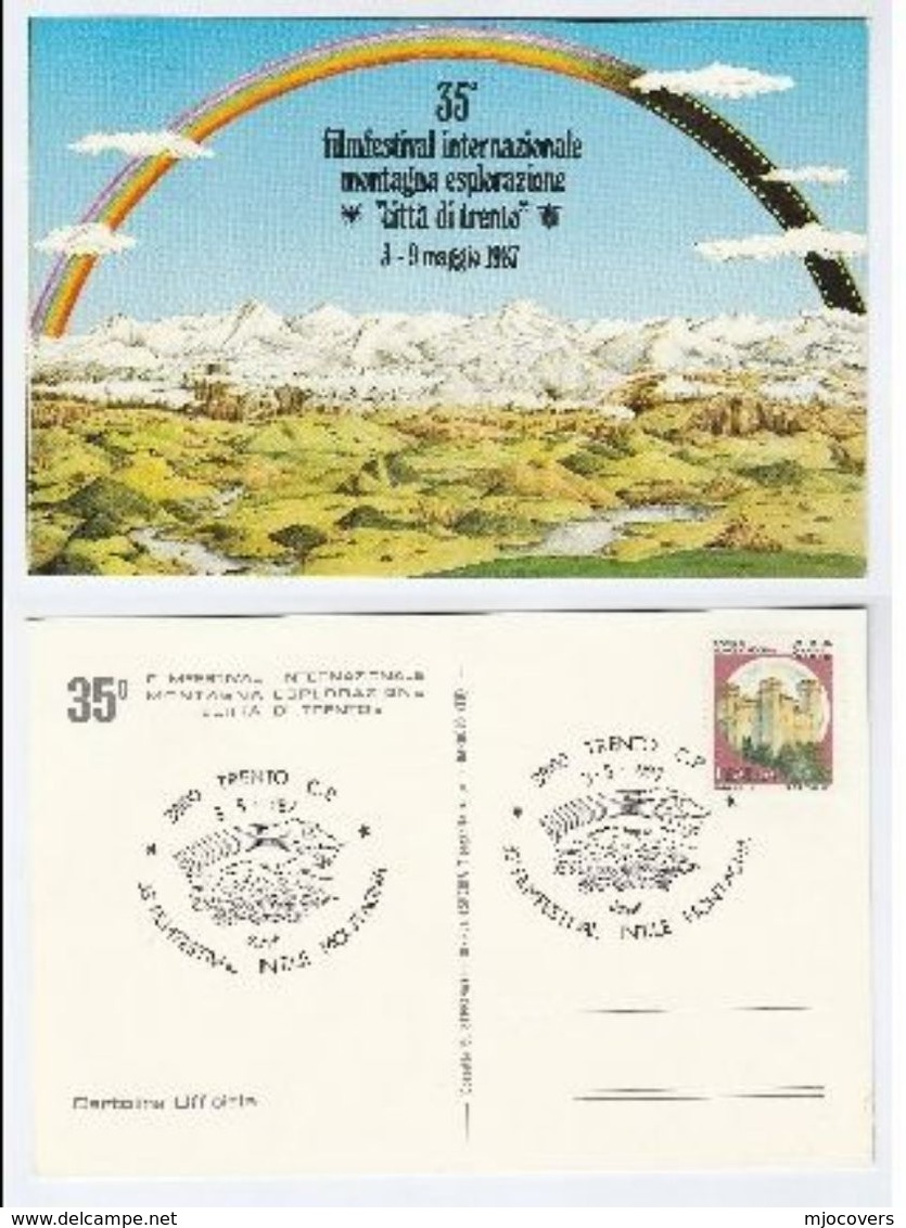 1987 Trento  INTERNATIONAL FILM FESTIVAL  EVENT COVER  Italy Stamps Postcard Movie Cinema - 1981-90: Marcophilia