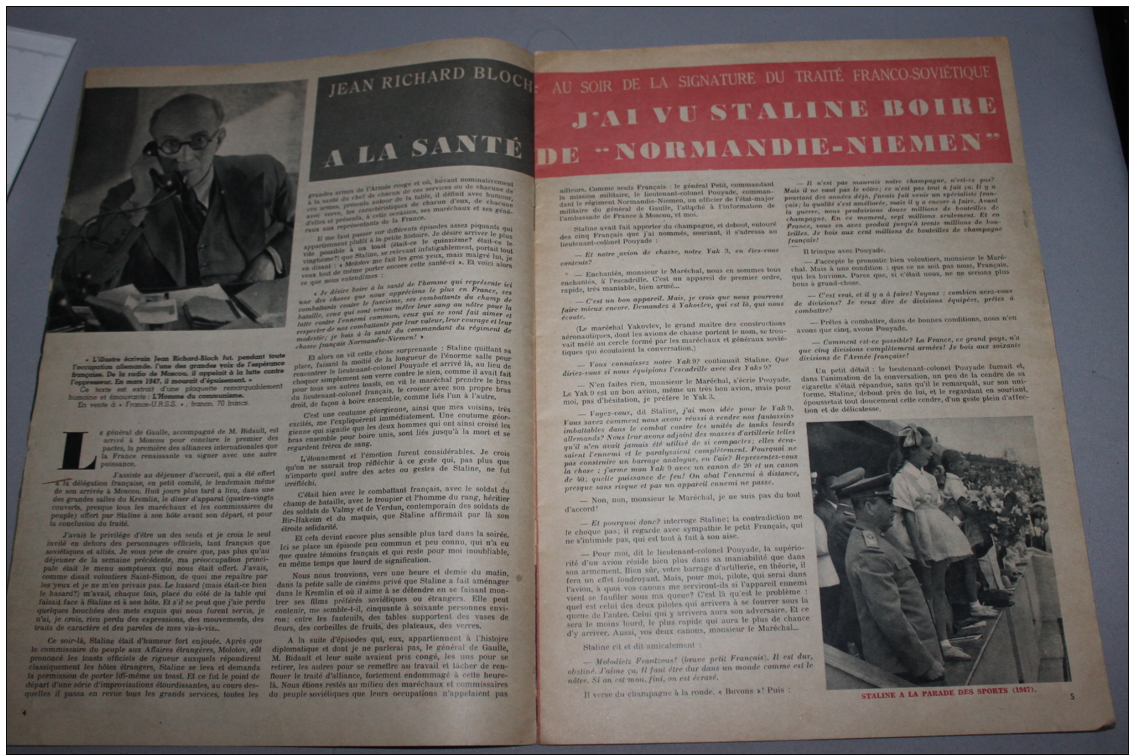 Magazine "France-Urss" N°92 Normandie Niemen 1953