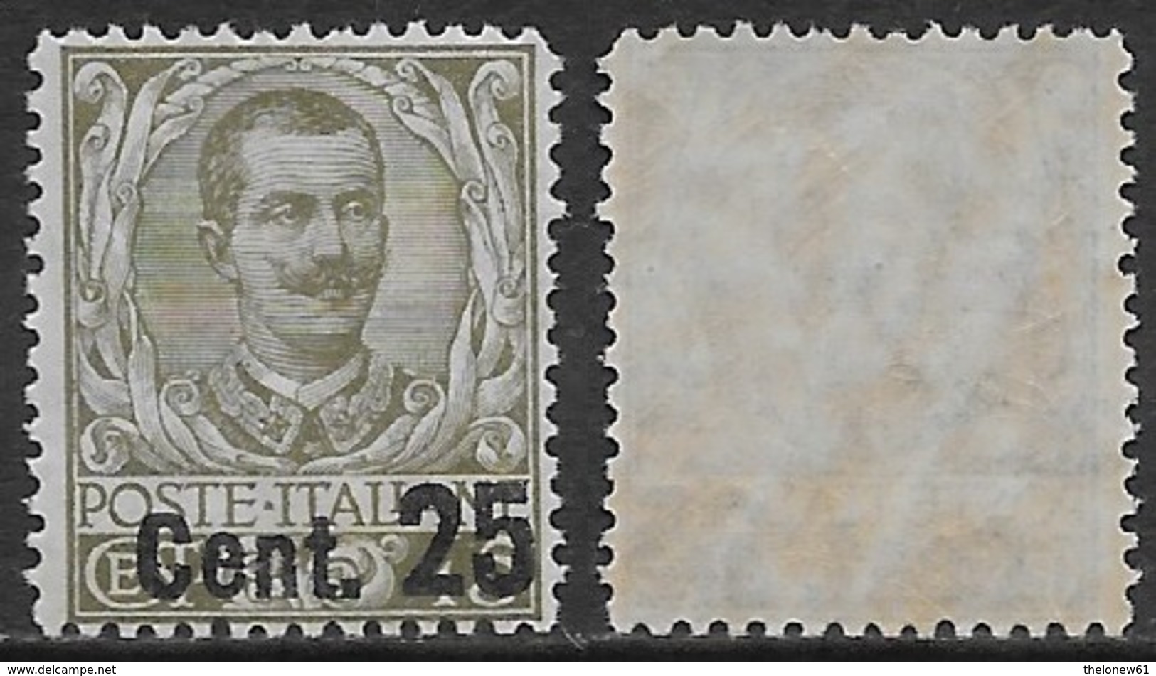 Italia Italy 1924 Regno Michetti Sinistra Soprastampato C25 Su C45 Sa N.177 Nuovo Integro MNH ** - Mint/hinged