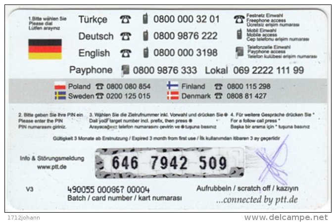 GERMANY Prepaid B-351 - PTT - Used - [2] Mobile Phones, Refills And Prepaid Cards