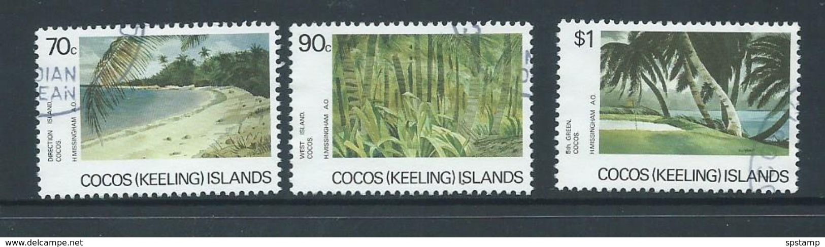 Cocos Keeling Island 1987 Scenes Set Of 3 FU - Cocos (Keeling) Islands