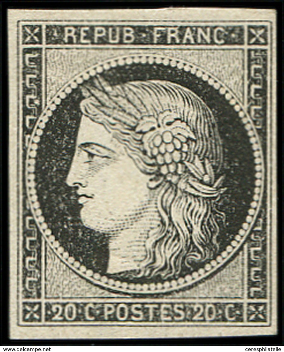 (*) EMISSION DE 1849 3a   20c. Noir Sur Blanc, TB. C Et J - 1849-1850 Ceres