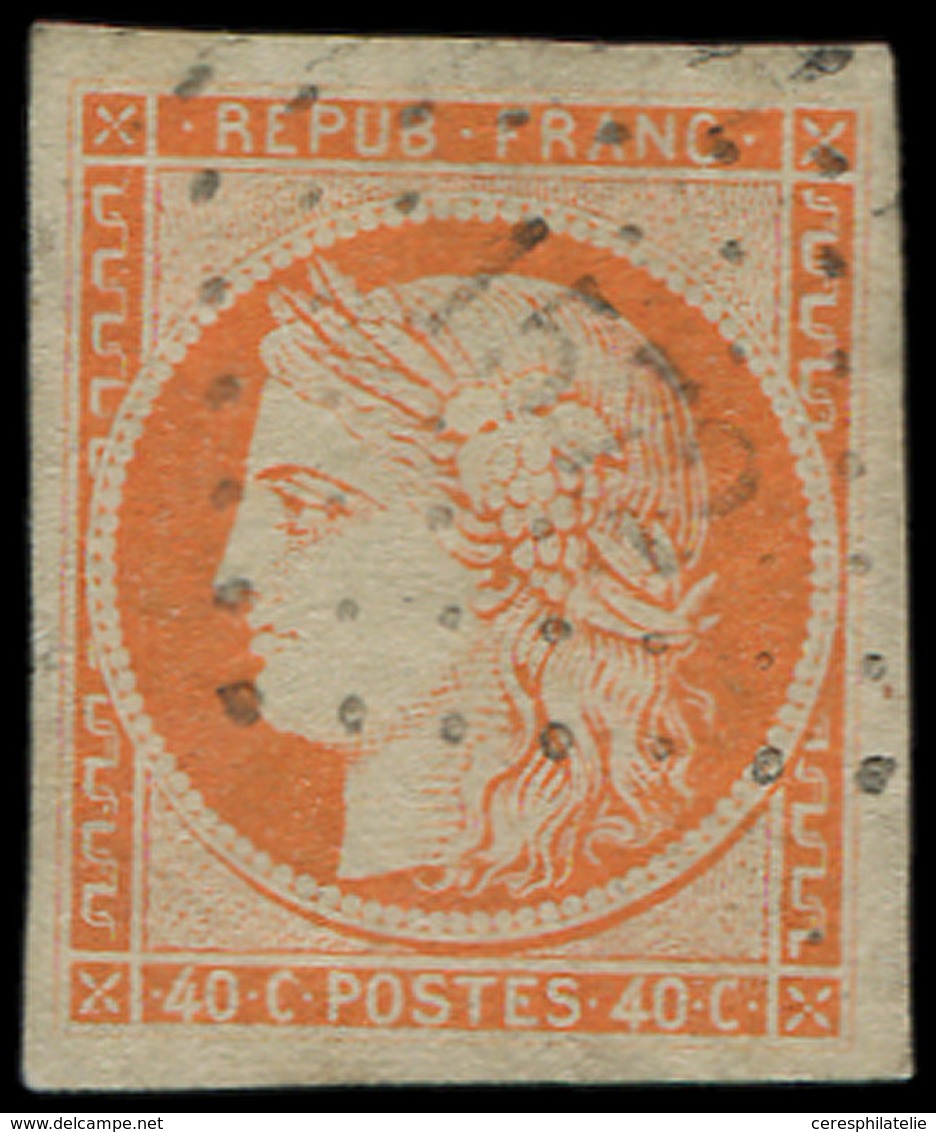 EMISSION DE 1849 5    40c. Orange, Belles Marges, Obl. PC 1572, TB. C - 1849-1850 Ceres