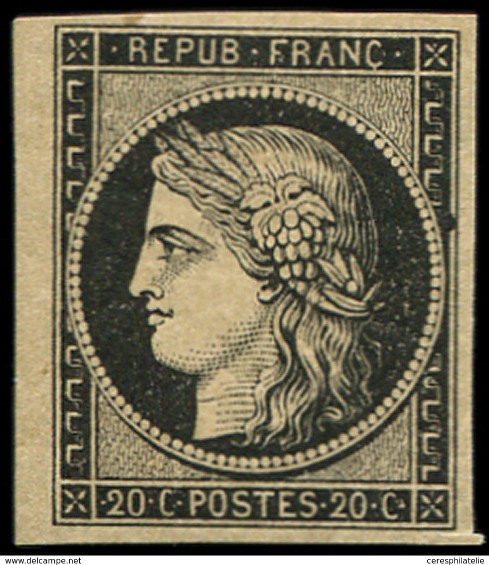 EMISSION DE 1849 R3f  20c. Noir Sur Jaune, REIMPRESSION, TB - 1849-1850 Ceres