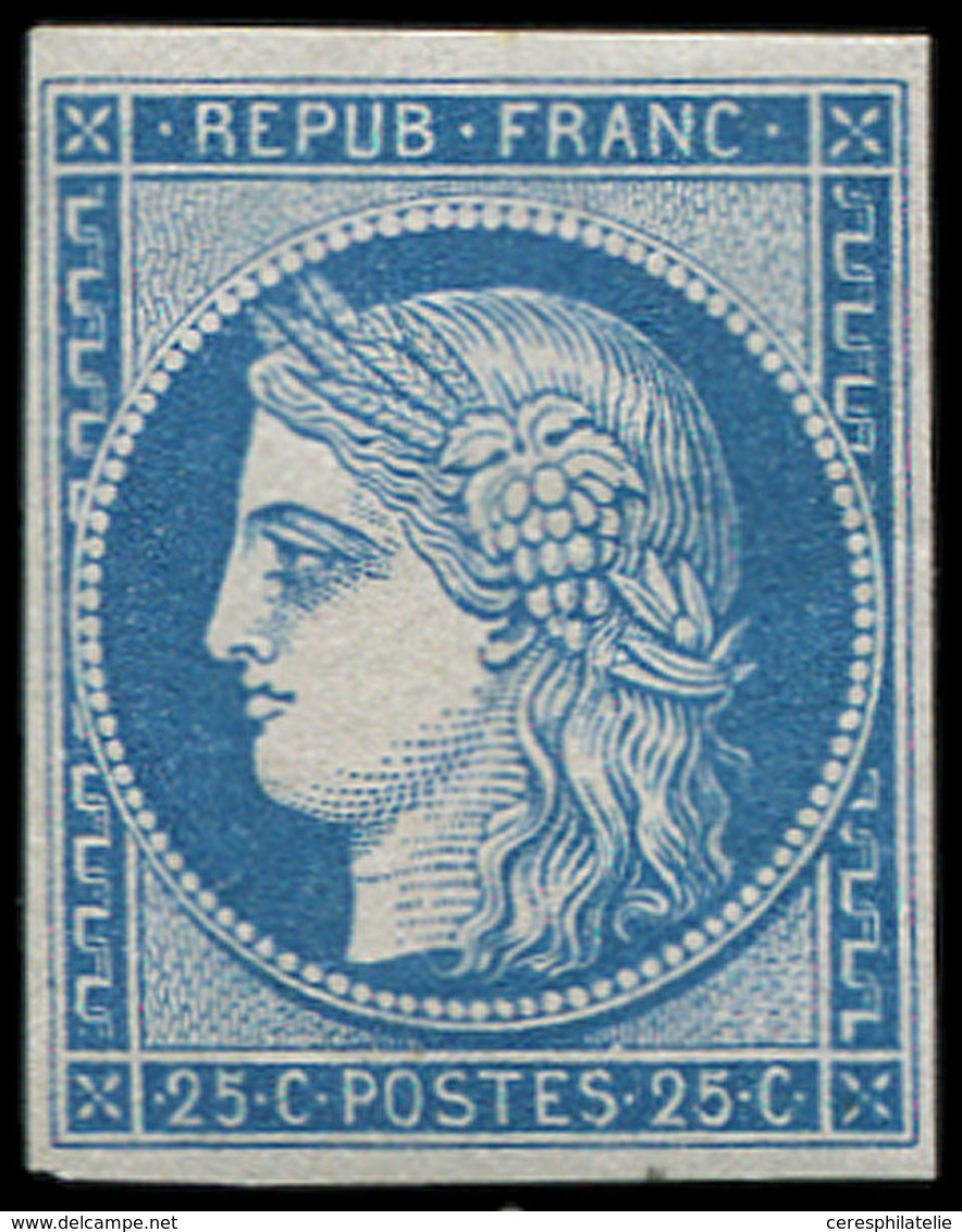 * EMISSION DE 1849 R4d  25c. Bleu, REIMPRESSION, TB - 1849-1850 Cérès