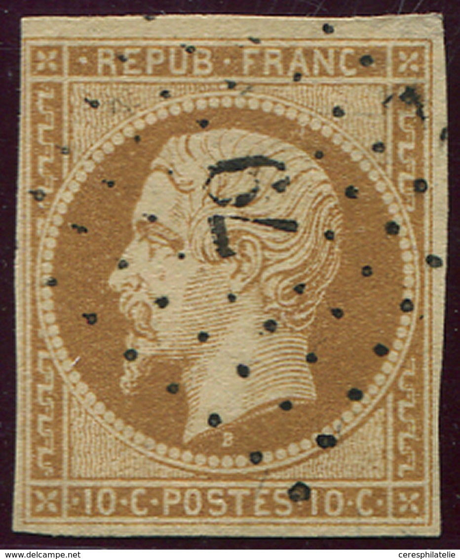 PRESIDENCE 9    10c. Bistre Jaune, Oblitéré PC 79, Frappe Superbe - 1852 Louis-Napoleon