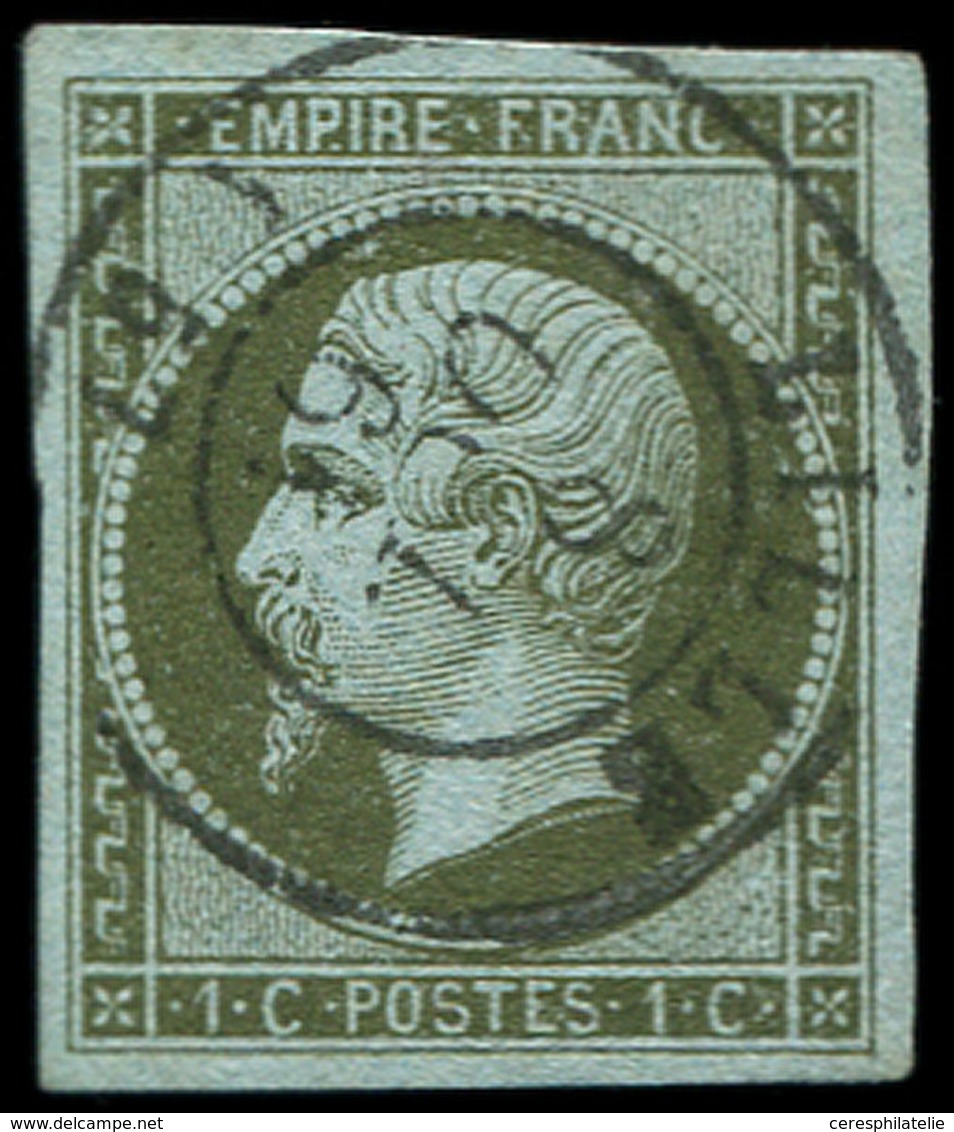 EMPIRE NON DENTELE 11a   1c. Bronze, Obl. Càd T15 LILLE, TTB - 1853-1860 Napoléon III.